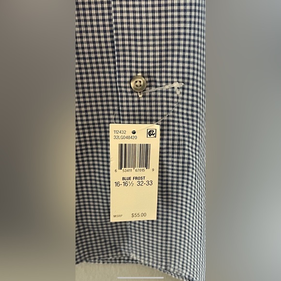 NWT Unlisted Dress Shirt Blue Frost 16-16.5 32/33 - Picture 2 of 2